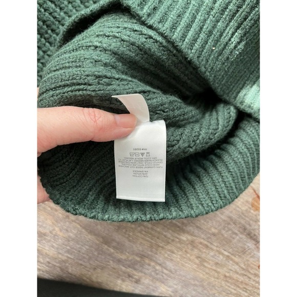 Express Womens Medium Dark Green Pullover Knit Sweater K6 - Picture 4 of 7